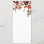 Boho Pumpkin Herfstbloei Verjaardag Menu (Achterkant)