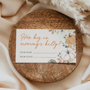 Boho Pumpkin Hoe groot is het buikdouchespel van m Informatiekaartje