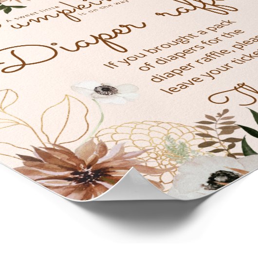 Boho pumpkin is onderweg naar Diaper raffle Poster (Hoek)