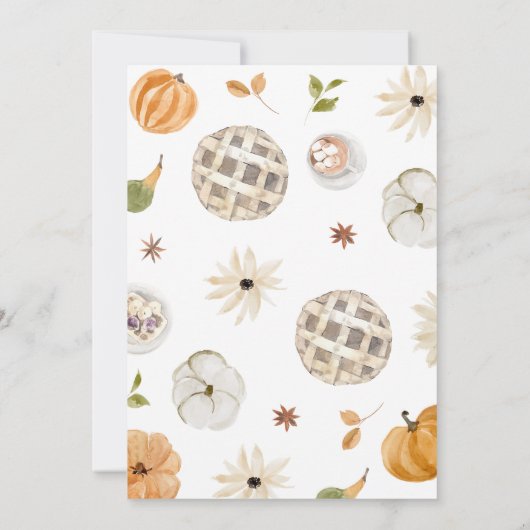 Boho Pumpkin Laten we Dankbaar Zijn Kaart (Achterkant)