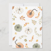 Boho Pumpkin Thanksgiving Diner Kaart (Achterkant)