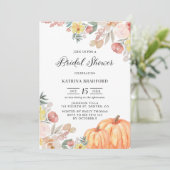 Boho Pumpkins Botanische Herfst Vrijgezellenfeest Kaart (Staand voorkant)