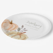 Boho Pumpkins Herfst Foliage Vrijgezellenfeest Papieren Bordje (Gekanteld)