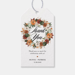 Boho Pumpkins Krans Herfst Huwelijk Bedankt Cadeaulabel