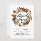 Boho Pumpkins Krans Herfst Vrijgezellenfeest Kaart (Voorkant)