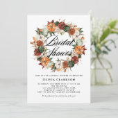 Boho Pumpkins Krans Herfst Vrijgezellenfeest Kaart (Staand voorkant)