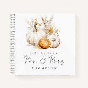 Boho Pumpkins wenst nieuwe Mr. Mrs. gastenboek Notitieboek