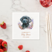 Boho Puppy Dog Modern Terracotta Baby shower Servet (Insitu)