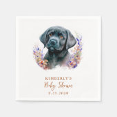 Boho Puppy Dog Modern Terracotta Baby shower Servet (Voorkant)