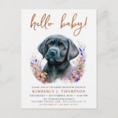 Boho Puppy Dog Terracotta Baby shower Uitnodiging (Voorkant)