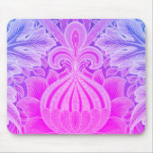 Boho Purple Blue Flower William Morris Mousepad Muismat (Voorkant)