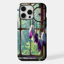Boho Purple Dreamcatcher in Window iPhone 15 Pro Max Case