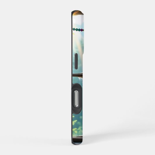 Boho Purple Dreamcatcher in Window Monogrammed iPhone Hoesje (Rechterkant)