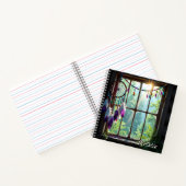 Boho Purple Dreamcatcher in Window  Personalized Notitieboek (Binnen)