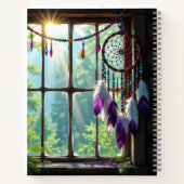 Boho Purple Dreamcatcher in Window  Personalized Notitieboek (Achterkant)