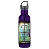 Boho Purple Dreamcatcher in Window Waterfles (Voorkant)