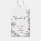 Boho Purple Floral Wedding Favor Cadeaulabel (Voorkant)
