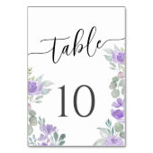 Boho Purple Floral Wedding Kaart (Achterkant)