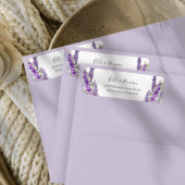 Boho Purple Lavender Return Address Wedding Label