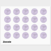 Boho Purple Lavender Thank You Bridal Shower  Ronde Sticker (Vel)
