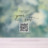 Boho QR Clear Acryl Zitting Grafiek Teken Acryl Bord (Neutraal)