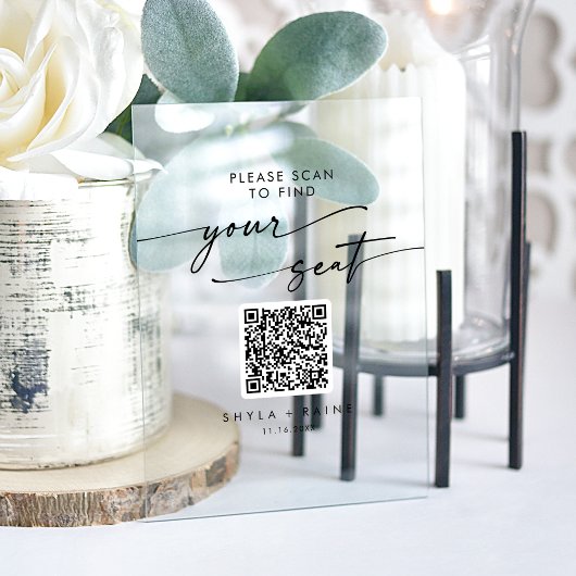 Boho QR Clear Acryl Zitting Grafiek Teken Acryl Bord