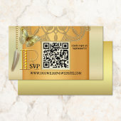 Boho QR Code Dreamweaver Wedding Enclosure Kaart
