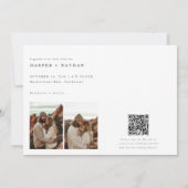 Boho QR Code Foto Bruiloft Kaart (Achterkant)