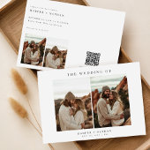 Boho QR Code Foto Bruiloft Kaart