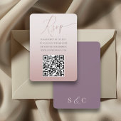 Boho QR Code Roos Goud Eenvoudige RSVP Wedding