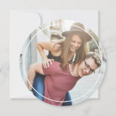 Boho QR Code Rustiek Hout Uniek Vrijgezellenfeest Save The Date (Achterkant)