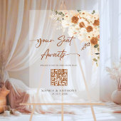 Boho QR Code Trouwstoel Grafiek Acryl Teken Acryl Bord