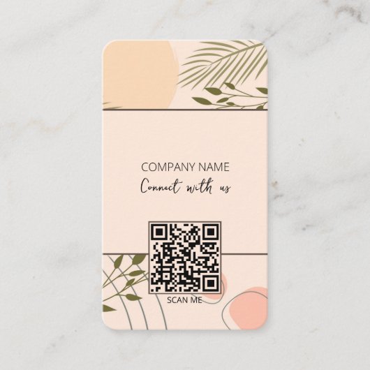 Boho QR Code Verbind met ons Visitekaartje (Voorkant)