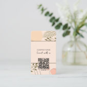 Boho QR Code Verbind met ons Visitekaartje (Staand voorkant)