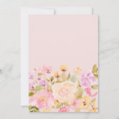 Boho QR Pastel Roze perzik Bloemen Vrijgezellenfee Kaart (Achterkant)