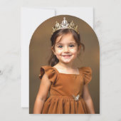 Boho Queen of Hearts Verjaardag Foto boog Kaart (Achterkant)