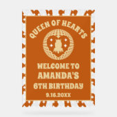 Boho Queen of Hearts Verjaardag Welkom Acryl Bord (Voorkant)