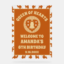 Boho Queen of Hearts Verjaardag Welkom Acryl Bord