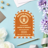 Boho Queen of Hearts verjaardagsfeest boog Acryl Uitnodigingen (Insitu (Huwelijk))