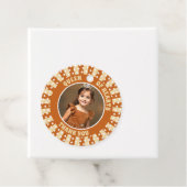 Boho Queen of Hearts Verjaardagsfeest Foto Bedankjes Labels (In situ)