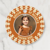 Boho Queen of Hearts Verjaardagsfeest Foto Bedankjes Labels (Voorkant)