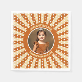 Boho Queen of Hearts Verjaardagsfeest Foto Servet