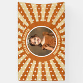 Boho Queen of Hearts Verjaardagsfeest Foto Spandoek (Verticaal)