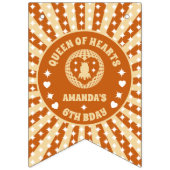 Boho Queen of Hearts Verjaardagsfeest Foto Vlaggetjes (Eerste vlag)