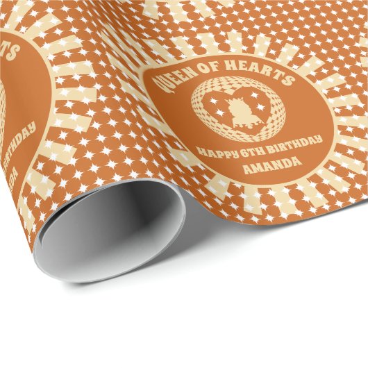 Boho Queen of Hearts verjaardagsfeestje Cadeaupapier (Rol Hoek)