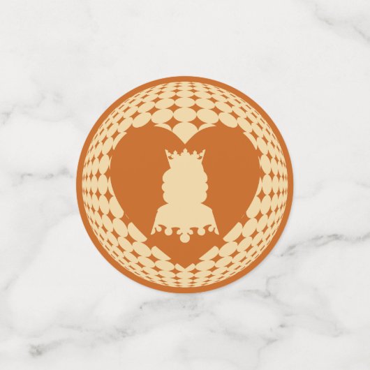 Boho Queen of Hearts verjaardagsfeestje Confetti (Kleine voorkant)