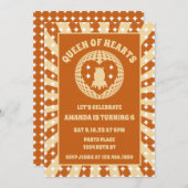 Boho Queen of Hearts verjaardagsfeestje Kaart (Voorkant / Achterkant)