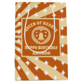 Boho Queen of Hearts verjaardagsfeestje Medium Cadeauzakje (Voorkant)