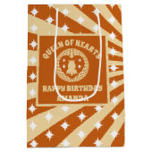 Boho Queen of Hearts verjaardagsfeestje Medium Cadeauzakje (Achterkant)