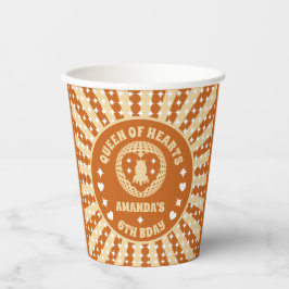 Boho Queen of Hearts verjaardagsfeestje Papieren Bekers